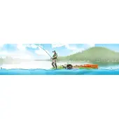 Jaxon UJ-HL05 Angler Kappe mit Schirm Tarnmuster