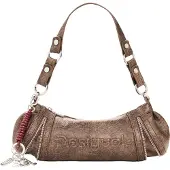 Desigual Elegante Halbrund-Handtasche in Braun mit abnehmbarem Schultergurt