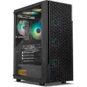 Nox Xtreme Infinity Beta, Midi Tower, PC, Schwarz, ATX, ITX, micro ATX, SPCC, Stahl, Gehärtetes Glas, Gaming