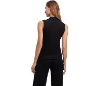 Falke Pure Merino Wool Damen Weste, XXL, Schwarz, Uni,Streifen, Schurwolle