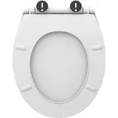 Schutte Thermoplast WC-Sitz WHITE, PREMIUM, mit Absenkautomatik und Schnellverschluss