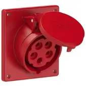Pce 415-6ttf9 CEE-Anbausteckdose schräg (92x100mm) 16A 5p 6h IP44/IP54 TT 4156ttf9