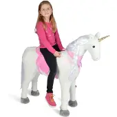 Pink Papaya Stehpferd Lissy 75 cm Schulterhöhe Plüsch mit Sound und Zubehör für Kinder ab 3 Jahren