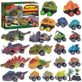 Merkloos Adventskalender für Kinder – 24 Überraschungen mit Dinosauriern und Autos