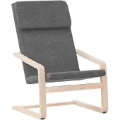 The Living Store Relaxsessel Dunkelgrau Stoff