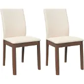 vidaXL Esszimmerstühle mit Kissen 2 Stk. Braun Massivholz Gummibaum