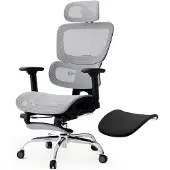 Merkloos Ergonomischer Bürostuhl mit Fußstütze und verstellbarer Rückenlehne