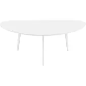Merkloos Ovaler Couchtisch mit massiver Holzplatte für das Wohnzimmer