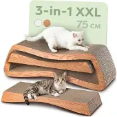 Dripio Kratzkarton Set XXL Mountain Braun 75 cm, 3-teilig