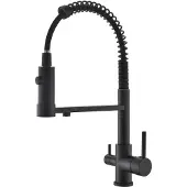 OEM 3-Wege Küchenarmatur, Schwarz, 360° drehbar, ausziehbar