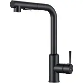 Dripio Küchenarmatur, ausziehbar, 360° drehbar, 2 Strahlarten, Matt Schwarz