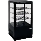 Saro Kühlvitrine Mini SC 70, doppelverglast, Kleiner Kühlschrank mit digitalter Temperaturkontrolle, 1 Kühlvitrine