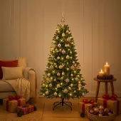 Syfax Künstlicher Weihnachtsbaum mit Kugel 150 cm 150 LEDs