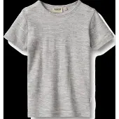 Wheat Wool T-shirt Short Sleeve Seo melange grey (0224) 128