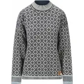 Dale of Norway - Weit geschnittener Pullover aus Merinowolle - Langøy W Sweater Marine Offwhite für Damen - Größe M - Navy blau
