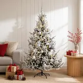 Syfax Künstlicher Weihnachtsbaum mit Weihnachtskugel 150 cm 150 LEDs