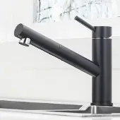 Dripio Küchenarmatur ausziehbar, schwarz, 150° schwenkbar, Einhebelmischer