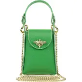 Vezze Vespa Poco Echtleder Handtasche Golddetails