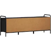 Syfax TV-Schrank 133 x 33 x 50 cm Schwarz Eichen-Optik Holzwerkstoff