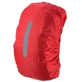 PATIKIL Regenschutz für Rucksack wasserdicht L Rot 55-65L Reflektoren