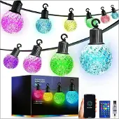 OEM LED-Lichtschnur 18 m, IP65, bunt, 25 RGB-Lampen, App-Steuerung
