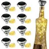 OEM 8 Solar-Flaschenlichter mit Korken, 2 m, 20 LEDs, warmweiß
