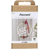 Creativ Company Makramee Weihnachtskranz Bastelset - DIY Hobbyset Weihnachten