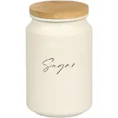 Kesper Dose, mit Bambus Deckel, Elegante Aufbewahrungsdose in einem ansprechenden Design, Beschriftung: Sugar