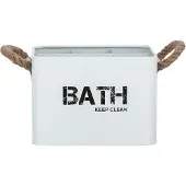 Wenko Badorganizer "Gara", bunt (weiß, braun, schwarz), B:19cm H:12,5cm T:13cm, Stahl, Aufbewahrungsboxen, Badorganizer, mit 4 Fächern