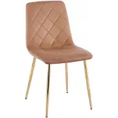 FurniTex Stuhl K6-FX (G) Samtstoff Cappuccino Riviera 24
