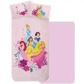 Merkloos Omgoods – Kinderbettwäsche-Set, 3-teilig – Prinzessinnen-Design, 100% Baumwolle