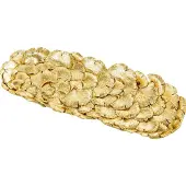 OEM Rechteckiger Harz-Tisch mit goldenen Blättern, 23 x 55 x 6 cm