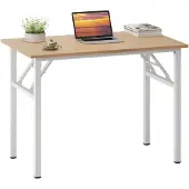 Dripio Klappbarer Schreibtisch 80x40 cm, Computertisch, Eiche/Weiß