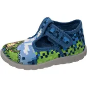 Fischer Markenschuh Kinder-Klett-Hausstiefel mit digitalen Dino