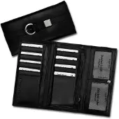 DrachenLeder Gürtel Brieftasche schwarz big Portemonnaie Leder D3OPS701S