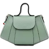 DrachenLeder Florence Tasche Schultertasche Damen aus Leder hellgrün 28x10x18cm D3OTF863L2