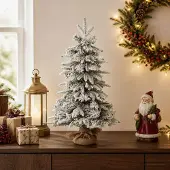 Syfax Mini Weihnachtsbaum 60 cm PVC und PE Grün und Weiß