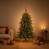 Syfax Künstlicher Weihnachtsbaum mit Weihnachtskugel 150 cm 150 LEDs