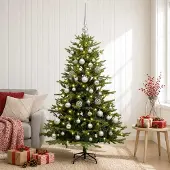 Syfax Künstlicher Weihnachtsbaum mit Kugel 150 cm 150 LEDs