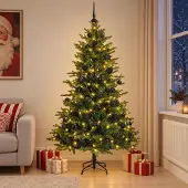 Syfax Künstlicher Weihnachtsbaum mit Kugel 210 cm 300 LEDs