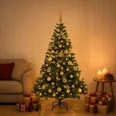 Syfax Künstlicher Weihnachtsbaum mit Kugel 150 cm 150 LEDs