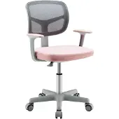 Dripio Kinderbürostuhl, rosa, höhenverstellbar, 360° drehbar, mit Rollen