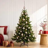 Syfax Künstlicher Weihnachtsbaum mit Weihnachtskugel 150 cm 150 LEDs