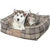 Merkloos Donut-Form Hundebett und Katzenbett aus superweichem PP-Baumwollstoff