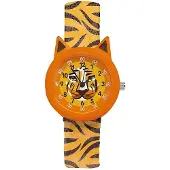 Djeco Armbanduhr Tiger Lernuhr, wasserdicht, Ø 30 mm, Band 14 mm