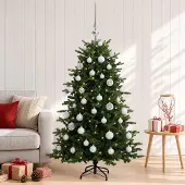 Syfax Künstlicher Weihnachtsbaum mit Weihnachtskugel 150 cm 150 LEDs