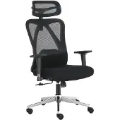 Merkloos Ergonomischer Bürostuhl mit verstellbarer Rückenlehne und Kopfstütze