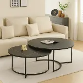 Zesso Milton & Oldbrook Couchtisch Set Galicia Marmoroptik