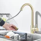 Sonstiges Küchenarmatur Spültischarmatur mit hohem Auslauf & Ausziehbarer Brause