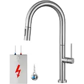 Sonstiges Niederdruck Armatur Küche Edelstahl 360° drehbar ausziehbar gebürstetes Nickel für Boiler